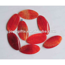 50X25X6MM Red agate olive beads